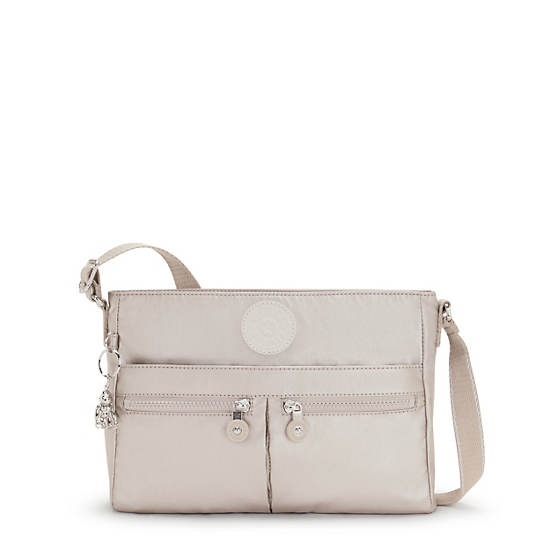 Bolsos Cruzados Kipling New Angie Metallic Beige | MX 1199XY